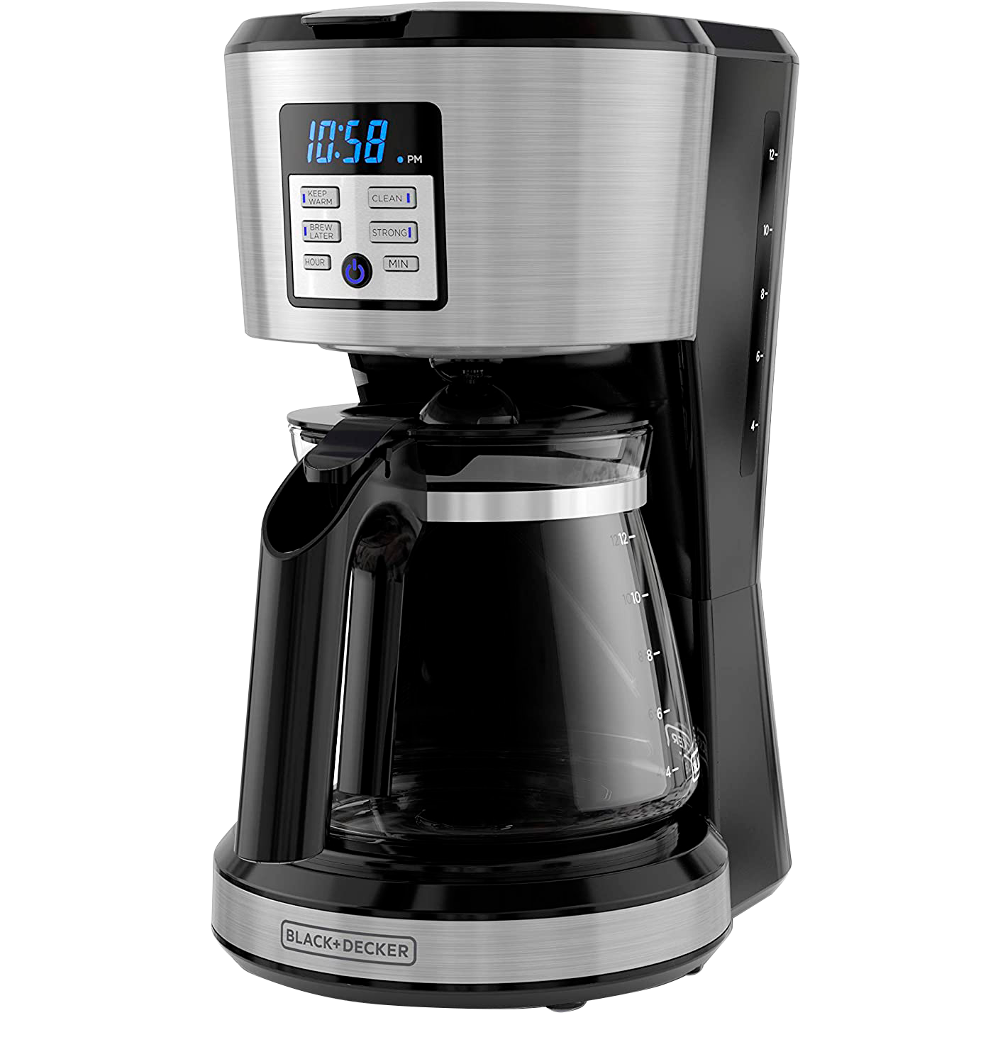 Black + Decker cafetera 12 tazas inox digital CM1331S-LA