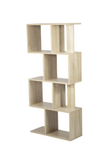 Kenneth Cole estante 4 niveles color roble  W60 x H130 x D24 cm-KCWD2022051-O
