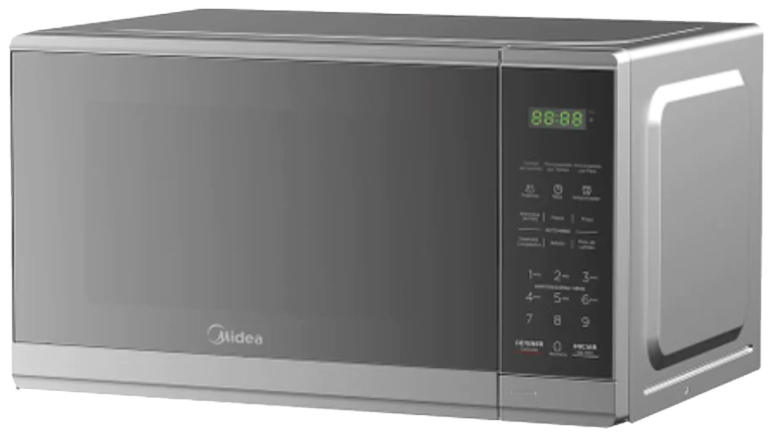 Midea microondas 0.7Pc puerta acabado espejo gabinete Gris-B MMDF07S2MG